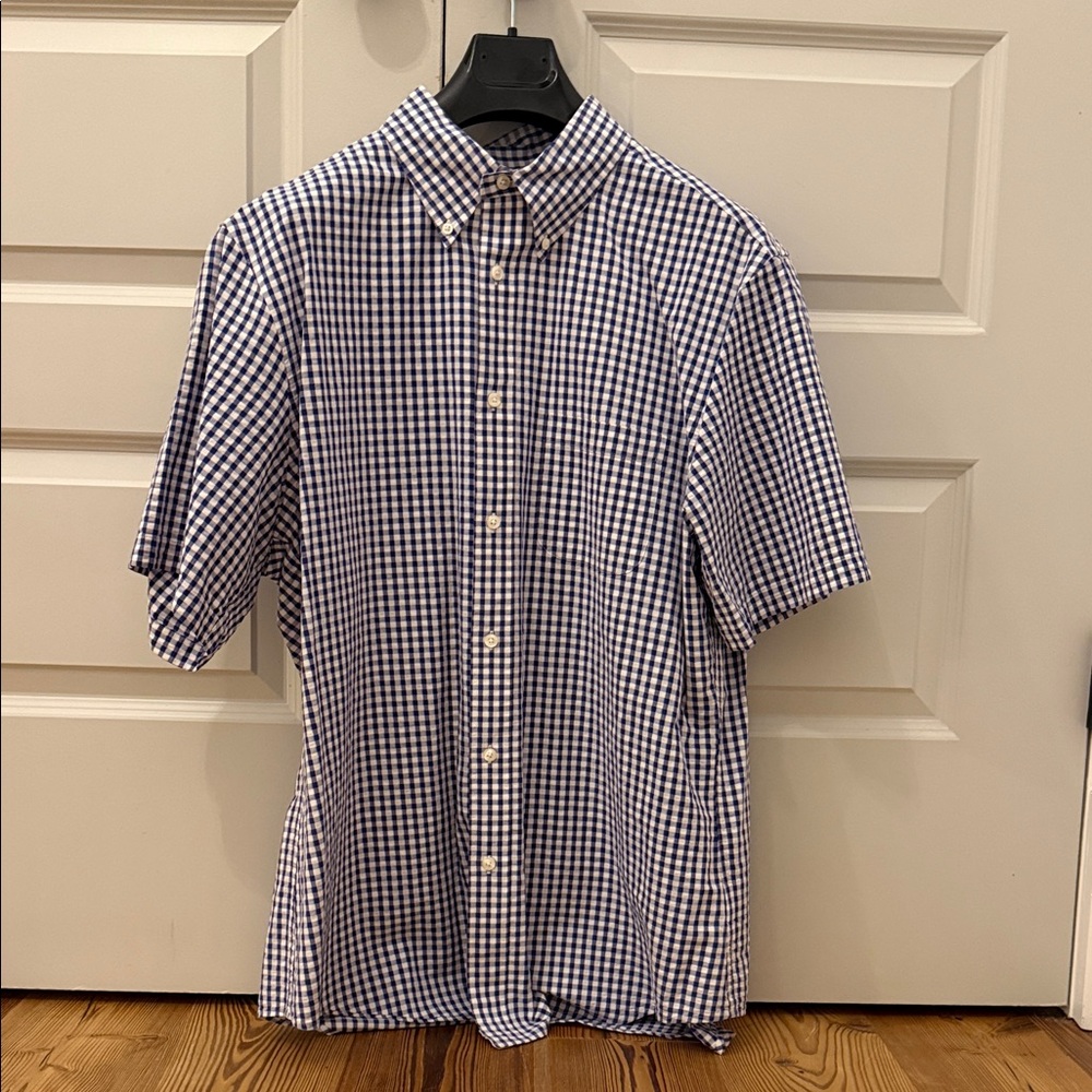 Brooks Brothers Navy and White Gingham Shirt